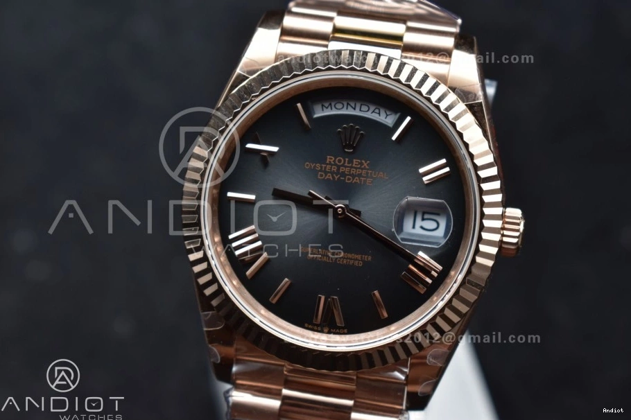 AllSeason on DayDate RG QF Edition Steel 40 V4 Slate 904L Dial Ombre 711 A2836 Best President Weight) (Gain Bracelet 0716